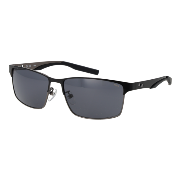Fila Rechteck Sonnenbrille SFI723 5908GF in Schwarz – 45° Seitenansicht