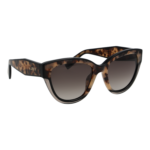 Furla Schmetterling Sonnenbrille SFU779V 5307UX in Havanna – 45° Seitenansicht