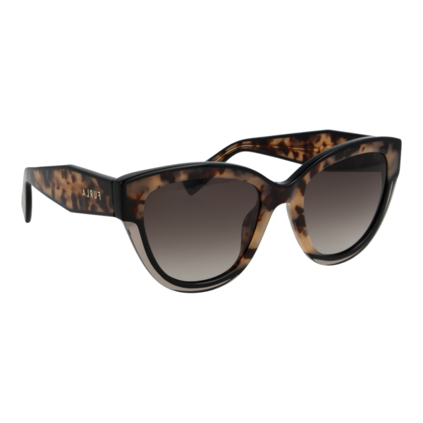 Furla Schmetterling Sonnenbrille SFU779V 5307UX in Havanna – 45° Seitenansicht