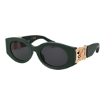Roberto Cavalli Oval Sonnenbrille SRC064 530D80 in Grün – 45° Seitenansicht