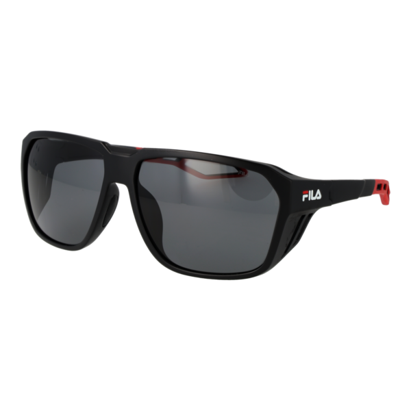 Fila Sonnenbrille SFI722 630U28 – 45° Seitenansicht Fila Quadrat Sonnenbrille SFI722 630U28 in Schwarz – 45° Seitenansicht