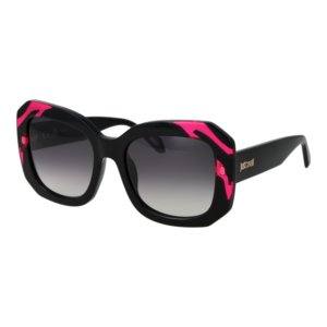 Just Cavalli Quadrat Sonnenbrille SJC085 5409P2 in Schwarz – 45° Seitenansicht