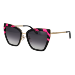 Just Cavalli Quadrat Sonnenbrille SJC092 5309P2 in Schwarz – 45° Seitenansicht