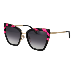 Just Cavalli Quadrat Sonnenbrille SJC092 5309P2 in Schwarz – 45° Seitenansicht