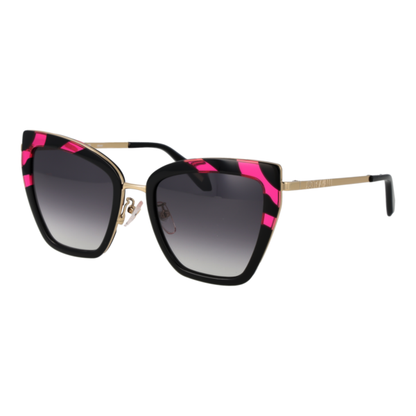 Just Cavalli Quadrat Sonnenbrille SJC092 5309P2 in Schwarz – 45° Seitenansicht