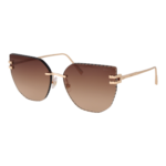 Chopard Quadrat Sonnenbrille SCHL54M 61300K in Gold – 45° Seitenansicht