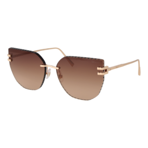 Chopard Quadrat Sonnenbrille SCHL54M 61300K in Gold – 45° Seitenansicht