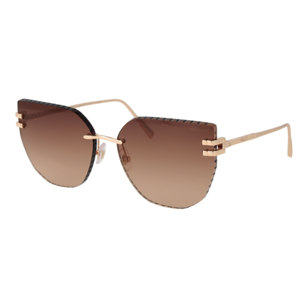Chopard Quadrat Sonnenbrille SCHL54M 61300K in Gold – 45° Seitenansicht