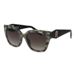 Furla Quadrat Sonnenbrille SFU812 5306BZ in Grau – 45° Seitenansicht