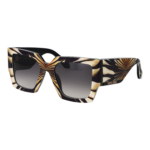 Roberto Cavalli Quadrat Sonnenbrille SRC067V 5406K4 in Havanna – 45° Seitenansicht