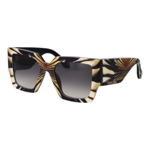 Roberto Cavalli Quadrat Sonnenbrille SRC067V 5406K4 in Havanna – 45° Seitenansicht