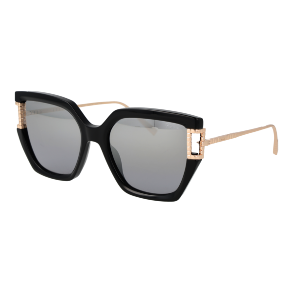 Chopard Quadrat Sonnenbrille SCH378M 55BLKX in Schwarz – 45° Seitenansicht