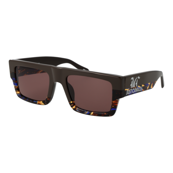 Just Cavalli Sonnenbrille SJC103V 530J91 – 45° Seitenansicht Just Cavalli Rechteck Sonnenbrille SJC103V 530J91 in Braun – 45° Seitenansicht