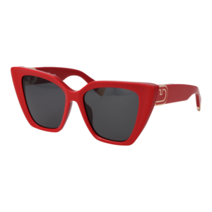 Furla Schmetterling Sonnenbrille SFU879 5409LB in Rot – 45° Seitenansicht