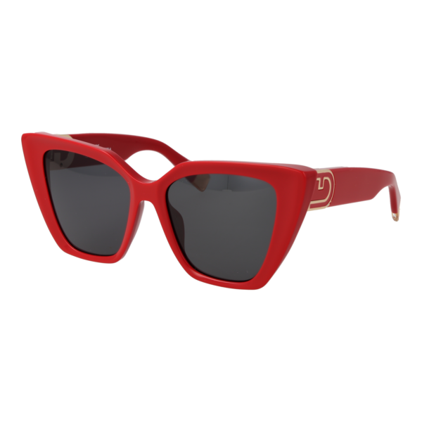 Furla Schmetterling Sonnenbrille SFU879 5409LB in Rot – 45° Seitenansicht