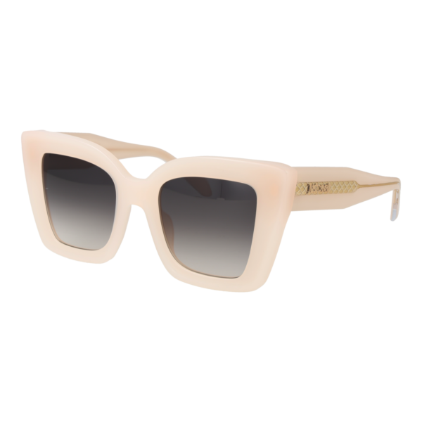Just Cavalli Quadrat Sonnenbrille SJC142 5109XL in Beige – 45° Seitenansicht