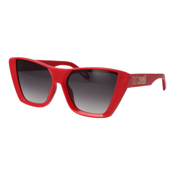 Just Cavalli Katzenaugen Sonnenbrille SJC146 5806XX in Rot – 45° Seitenansicht