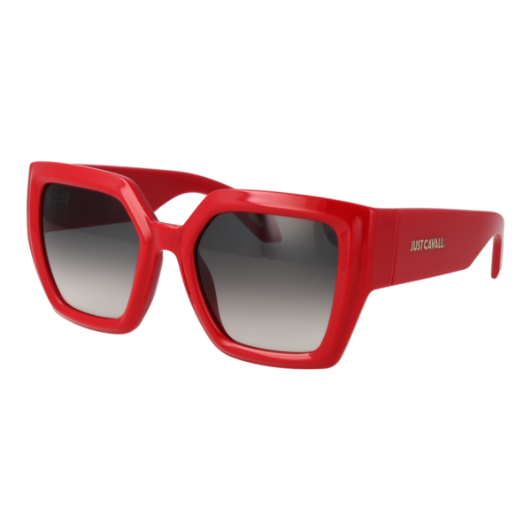 Just Cavalli Quadrat Sonnenbrille SJC149 5307FU in Rot – 45° Seitenansicht