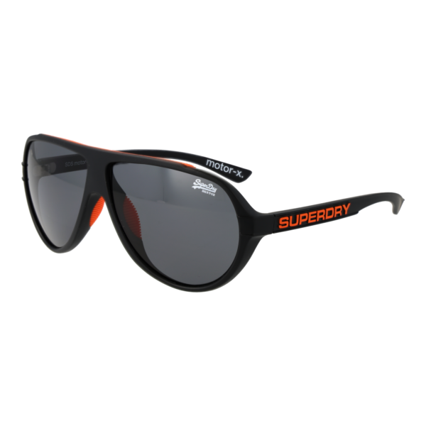 Superdry Pilotenbrille Sonnenbrille SDS Motor X 61104 in Schwarz – 45° Seitenansicht