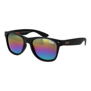 Superdry Quadrat Sonnenbrille SDS Alfie 55127P in Schwarz – 45° Seitenansicht