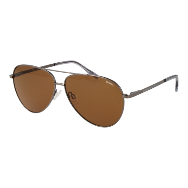 Barbour Pilotenbrille Sonnenbrille BAS 3021 61205 in Gunmetal – 45° Seitenansicht