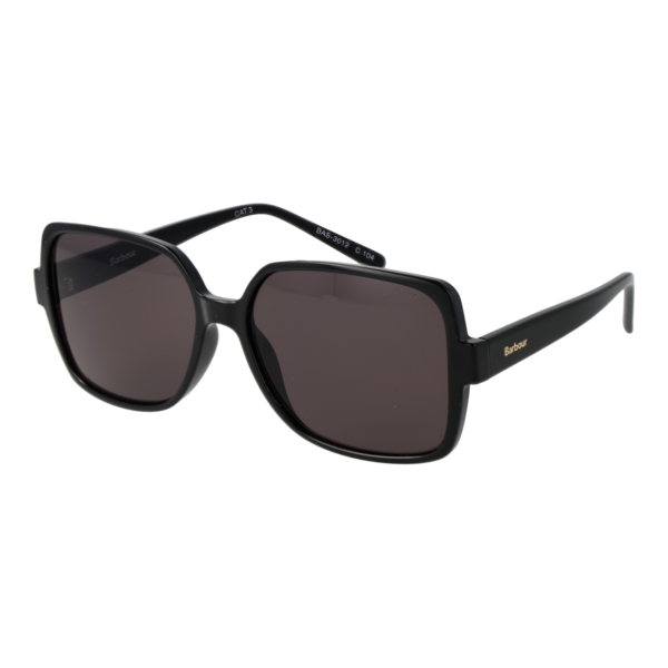 Barbour Quadrat Sonnenbrille BAS 3012 56104 in Schwarz – 45° Seitenansicht