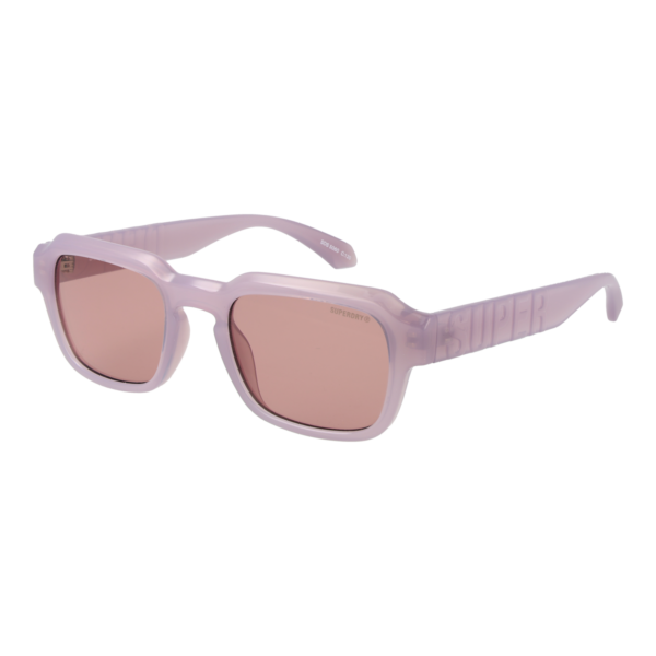 Superdry Rechteck Sonnenbrille SDS 5060 51120 in Lila – 45° Seitenansicht