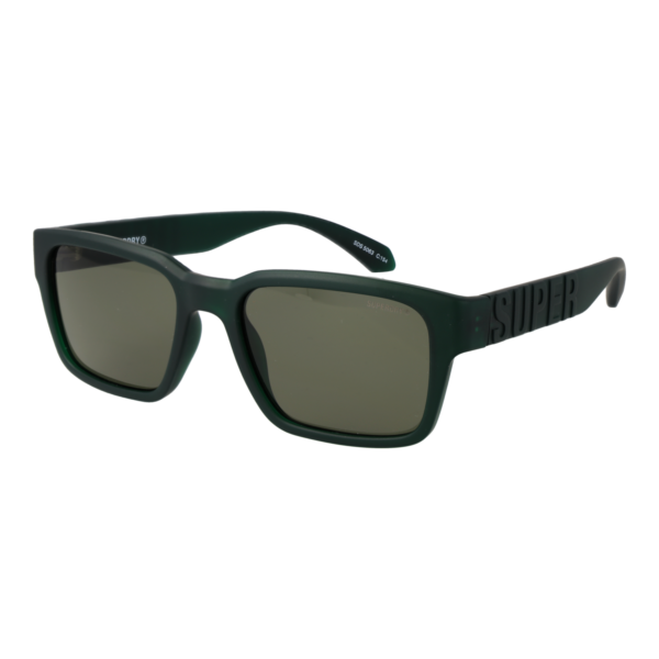 Superdry Rechteck Sonnenbrille SDS 5063 55154 in Grün – 45° Seitenansicht