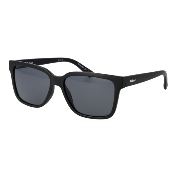 Barbour Sonnenbrille BAS 3013 55104 – 45° Seitenansicht Barbour Quadrat Sonnenbrille BAS 3013 55104 in Schwarz – 45° Seitenansicht