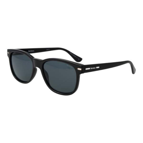 Barbour Quadrat Sonnenbrille BAS 3025 55104 in Schwarz – 45° Seitenansicht