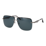 Trussardi Quadrat Sonnenbrille TSM3001 64T01 in Silber – 45° Seitenansicht