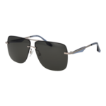 Trussardi Quadrat Sonnenbrille TSM3001 64T02 in Silber – 45° Seitenansicht