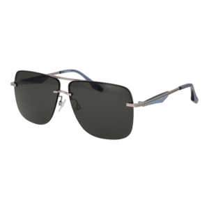 Trussardi Quadrat Sonnenbrille TSM3001 64T02 in Silber – 45° Seitenansicht