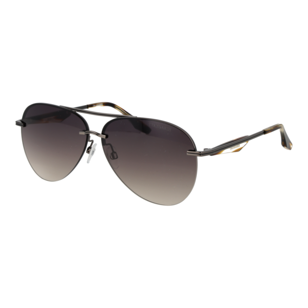Trussardi Pilotenbrille Sonnenbrille TSM3004 64E01 in Gunmetal – 45° Seitenansicht