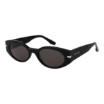 Trussardi Oval Sonnenbrille TSW9017 54A01 in Schwarz – 45° Seitenansicht