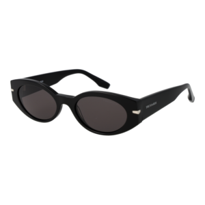 Trussardi Oval Sonnenbrille TSW9017 54A01 in Schwarz – 45° Seitenansicht