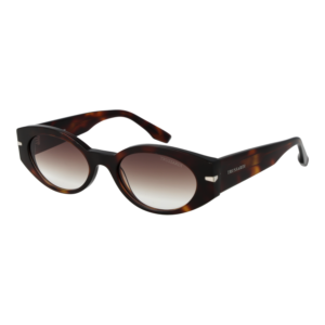 Trussardi Oval Sonnenbrille TSW9017 54G21 in Braun – 45° Seitenansicht