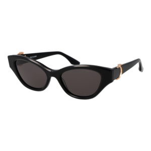 Trussardi Katzenaugen Sonnenbrille TSW9021 55A01 in Schwarz – 45° Seitenansicht