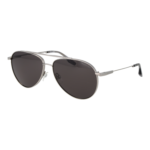 Trussardi Pilotenbrille Sonnenbrille TSM3015 6202A in Silber – 45° Seitenansicht