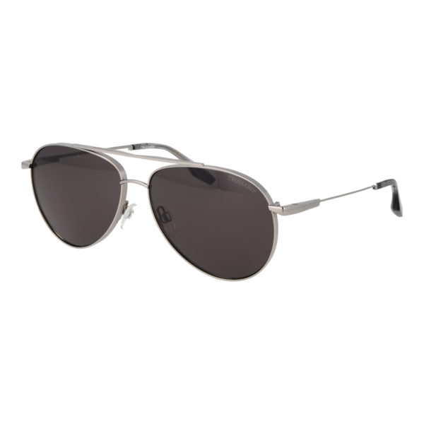 Trussardi Sonnenbrille TSM3015 6202A – 45° Seitenansicht Trussardi Pilotenbrille Sonnenbrille TSM3015 6202A in Silber – 45° Seitenansicht