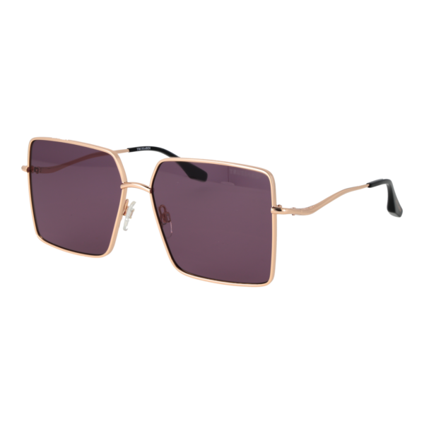 Trussardi Sonnenbrille TSW3010 5904A – 45° Seitenansicht Trussardi Quadrat Sonnenbrille TSW3010 5904A in Gold – 45° Seitenansicht