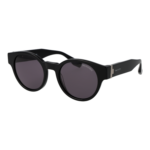 Trussardi Rund Sonnenbrille TSM9027 52A01 in Schwarz – 45° Seitenansicht