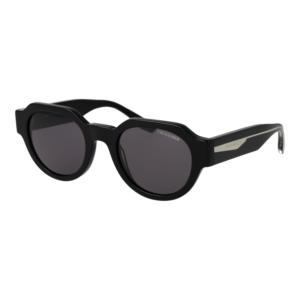 Trussardi Panto Sonnenbrille TSU9031 51A01 in Schwarz – 45° Seitenansicht