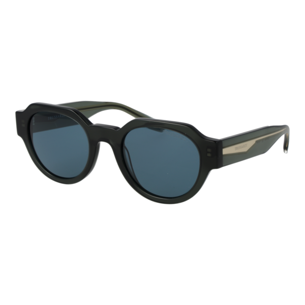 Trussardi Rund Sonnenbrille TSU9031 51T01 in Grün – 45° Seitenansicht