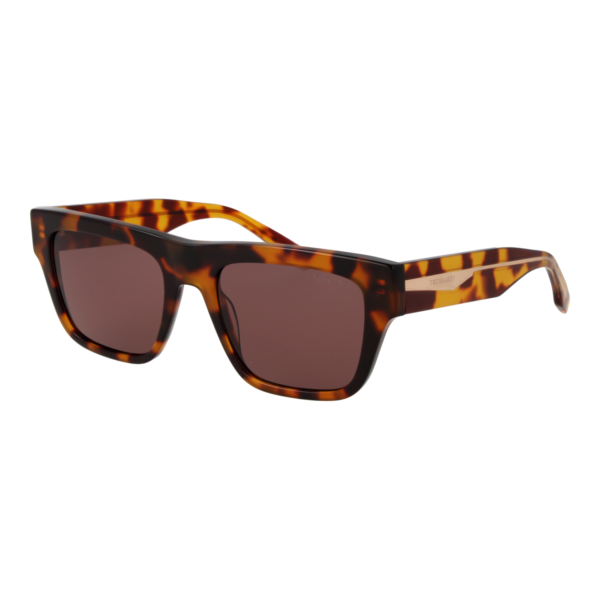 Trussardi Sonnenbrille TSU9032 53G22 – 45° Seitenansicht Trussardi Quadrat Sonnenbrille TSU9032 53G22 in Havanna – 45° Seitenansicht