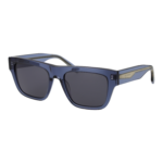 Trussardi Quadrat Sonnenbrille TSU9032 53T02 in Blau – 45° Seitenansicht