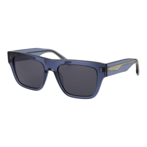 Trussardi Quadrat Sonnenbrille TSU9032 53T02 in Blau – 45° Seitenansicht
