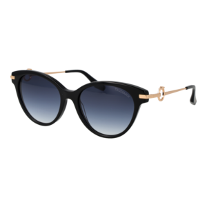 Trussardi Schmetterling Sonnenbrille TSW9025 55A01 in Schwarz – 45° Seitenansicht