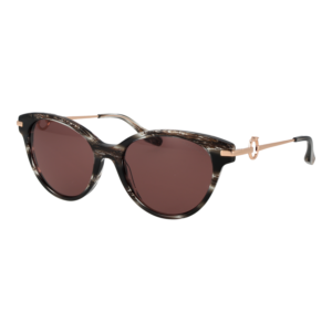 Trussardi Schmetterling Sonnenbrille TSW9025 55E01 in Braun – 45° Seitenansicht