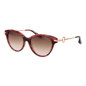 Trussardi Schmetterling Sonnenbrille TSW9025 55E03 in Rot – 45° Seitenansicht